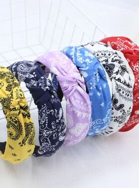 European and Cashew Nut Flower HeadbandCloth Knotting Headba
