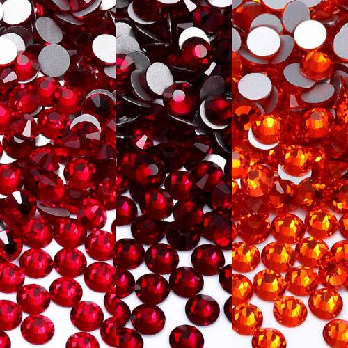 All Size SS3-SS60 Dark Siam Glass Flatback Rhinestone Glitte