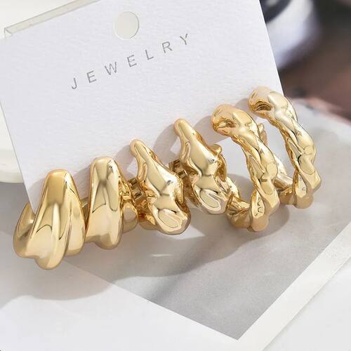 LATS 6Pcs Vintage Classic Geometry Glossy Ccb Gold Plated C