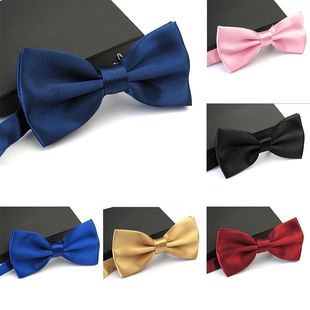 ClassicWedding Party Formal Mens Gift Bowtie Satin Pla Adult