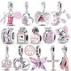 925 Charms Pink Heart Original Silver Perfume Sterling Bow