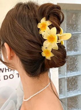 New Candy Color Flower Hair Claw Clips for Women Sweet Large