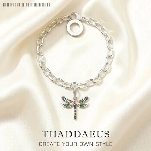 Dragonfly Charm Bracelet,Europe  Sterling Silver Gift For Wo