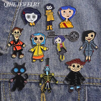 1-23Pcs/Set Horror Animated Movies Coraline Doll Enamel P Ha