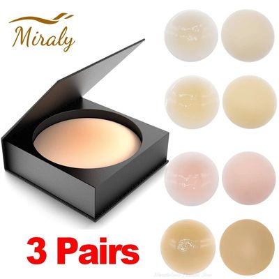 3Pairs Silicone Nipple Cover Seamless Adhesive Breast Boob T