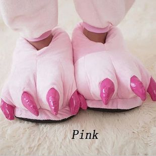 Winter Warm Soft Indoor Floor Slippers Women Men Shoes Paw F
