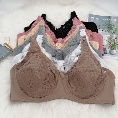 6 Colors Underwire Bralette C D Cup thin cotton Padded Bras