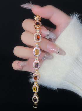 Women's Colorful BraceletHigh-end Sense Zircon Bracelet Temp