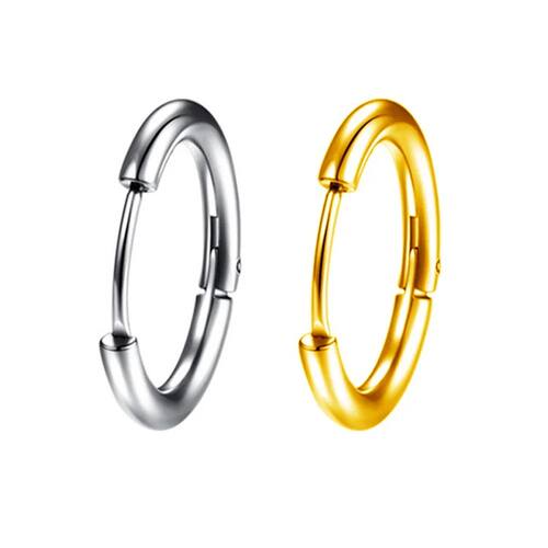 10pcs 316L Stainless Steel Hoop Earrings Women Men Punk Hiph
