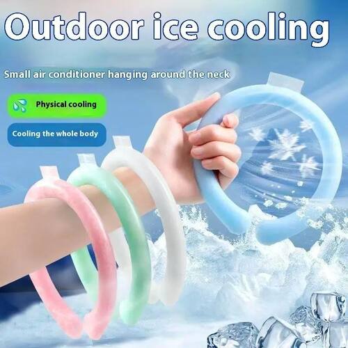 Outdoor Summer Neck Cooling Tube Wraps Ice Ring Neck Cooler