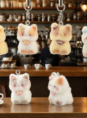 猫咪挂件小饰品可爱迷你毛绒小猫书包挂件小玩偶女生闺蜜手机挂绳