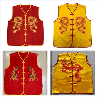 男女中国风节日服装民俗灯会庙会进香马甲打鼓服套装可定制印字马