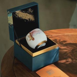 黄旭东悠然自得冰凝玉白瓷高端茶杯功夫茶具礼盒个人杯主人杯