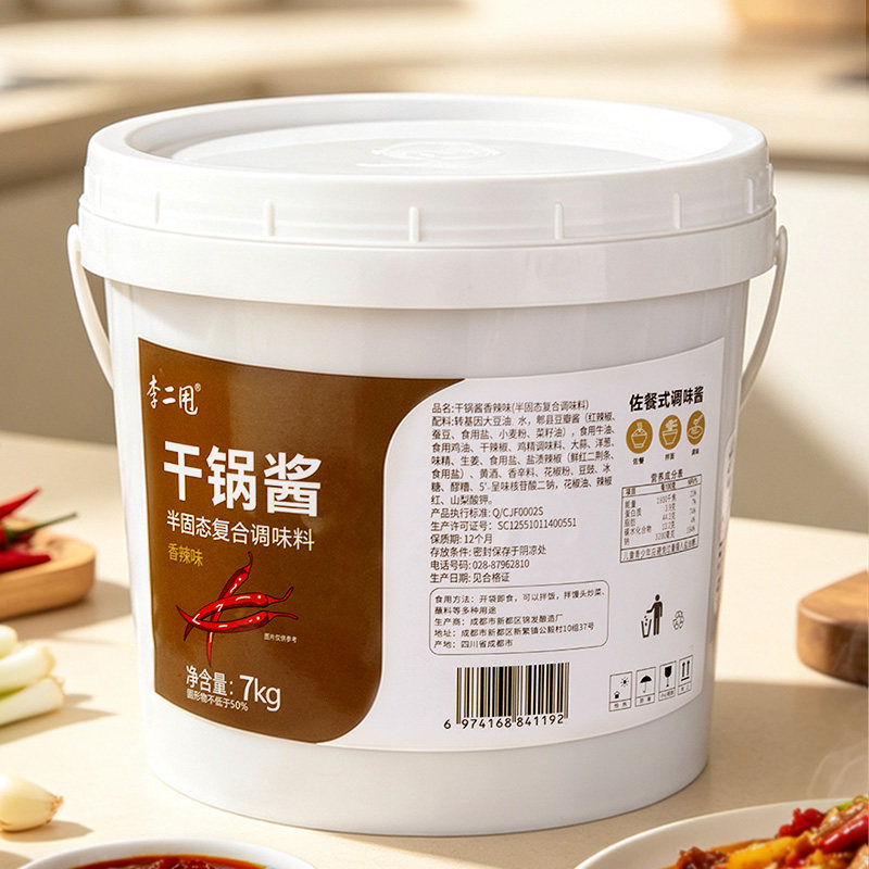 李二甩干锅酱香辣味7Kg