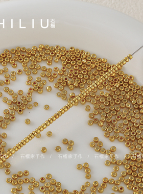 电镀金银色米珠散珠子diy手工串珠材料手链饰品金属圆珠材料配件