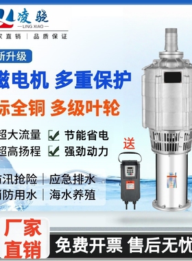 矿用QY油浸式工程多级潜水泵380三相流量深井高扬程2寸