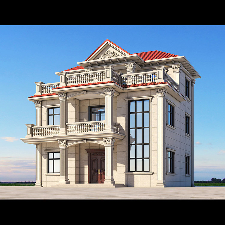 别墅自建房设计 三层欧式别墅设计图纸效果图 三层欧式农村别墅