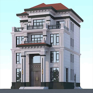 四层别墅 风格 四层自建房屋设计施工 新中式 四层别墅设计图纸