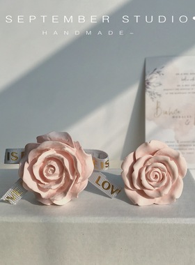 汽车香氛花朵石膏出风口室内装饰