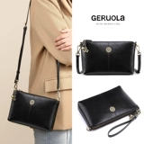 Сумка через плечо, сумка на одно плечо для матери, черная небольшая сумка, из натуральной кожи