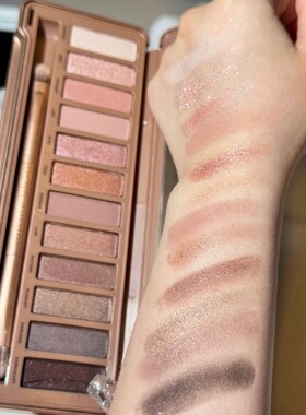 现货美国urbanDecay naked3代人气经典粉色玫瑰系12色裸妆眼影盘
