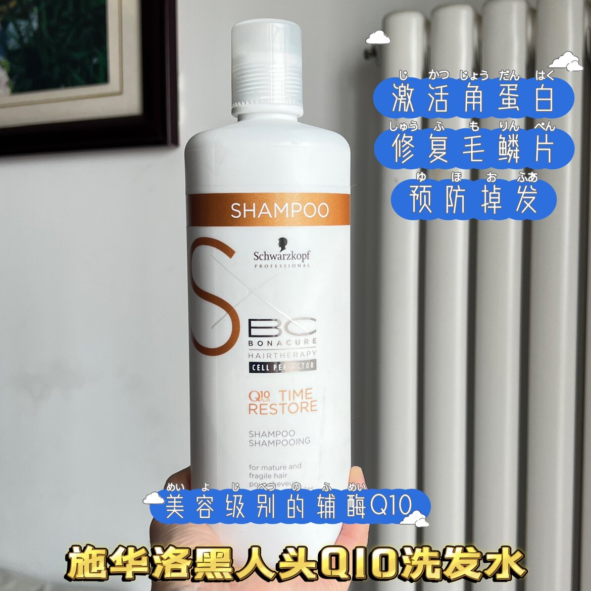 德国施华蔻黑人头q10洗发水保丽修复 柔顺漂染去黄烫染受损洗头膏