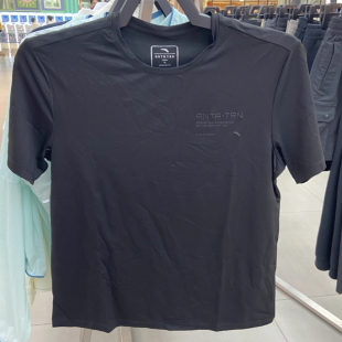 安踏正品男综训T恤衫2025夏新款时尚圆领潮冰丝针织短袖152537110