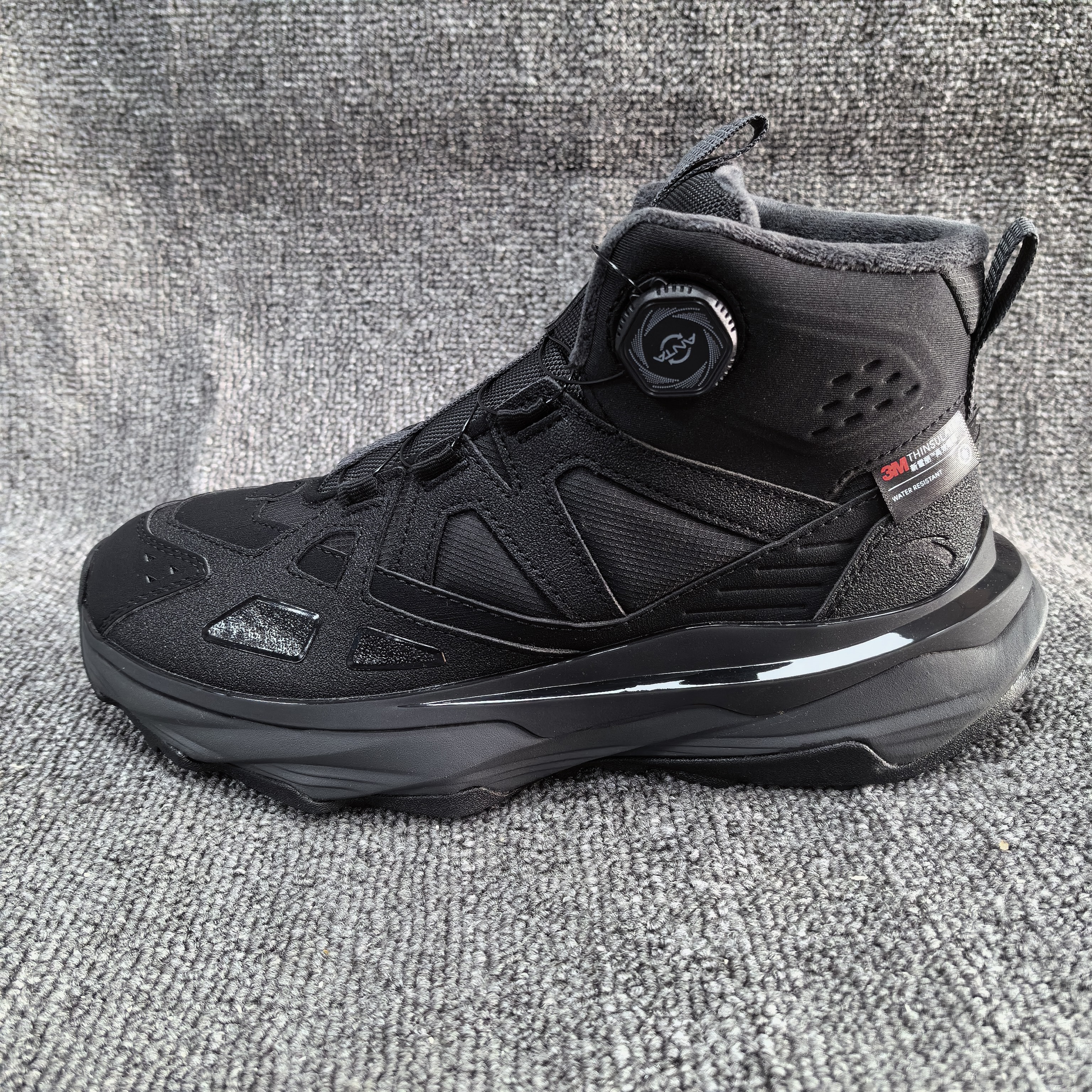 安踏正品男鞋2025冬新款户外厚底休闲长毛加绒运动棉鞋112618932