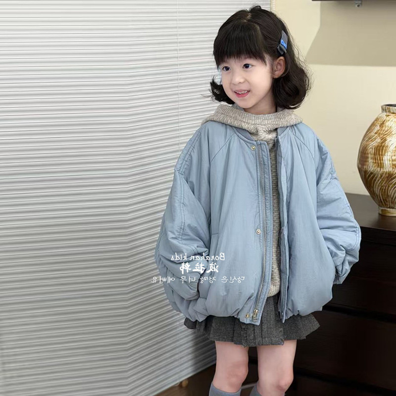 韩国女童棉服冬装25新款儿童冬季棉袄洋气棉衣中大童棒球服外套潮