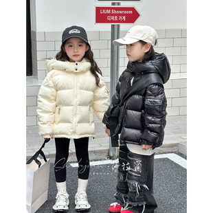 韩国童装玛雅男女童羽绒服2025秋冬新款儿童加厚保暖90白鸭绒外套