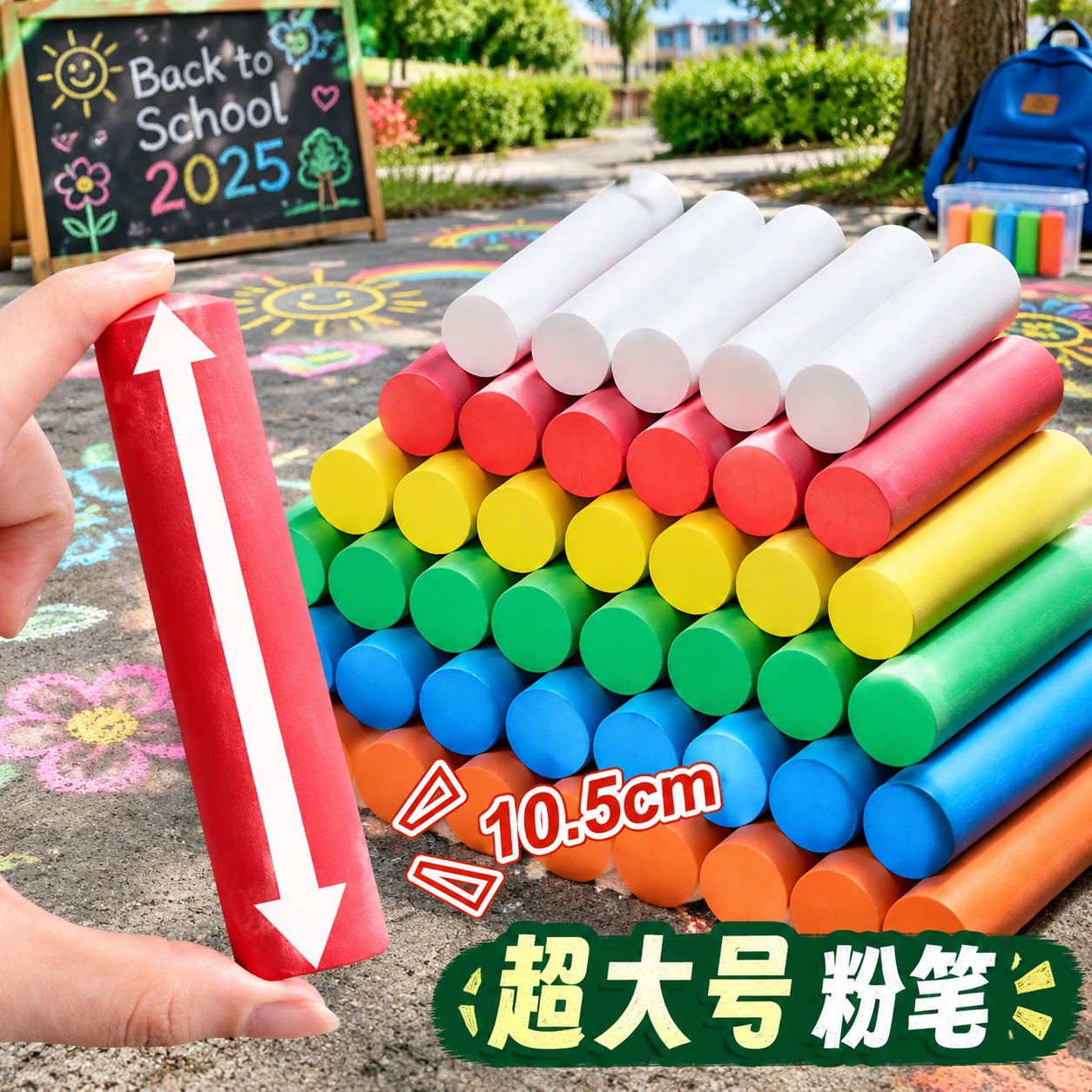 工地专用粉笔超大号粉笔装修户外木材专用记号彩色粗粉笔加粗船用钢管划线标记大粉笔白色粉笔巨无霸