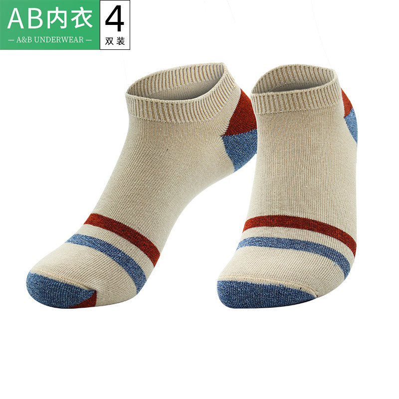ab内衣袜子男士短袜夏季薄款短筒吸汗船袜夏天透气低帮隐形潮5669