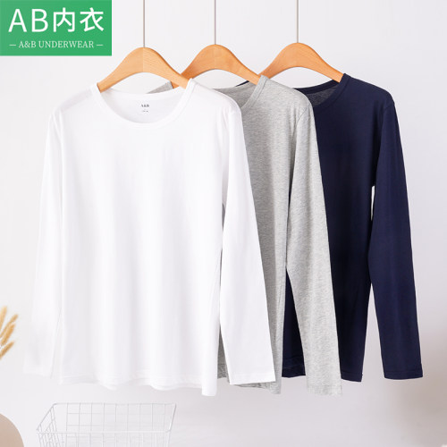 AB内衣男士纯棉超薄春秋打底衫ab