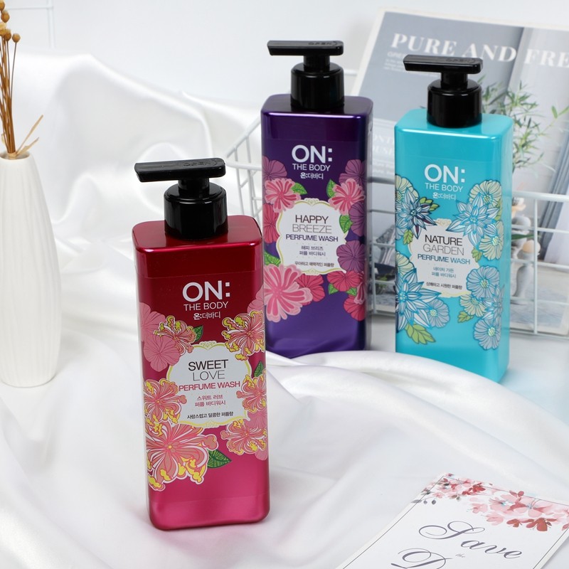 韩国进口正品LG ON 香水香氛沐浴露液乳男女士香体持久留香滋润