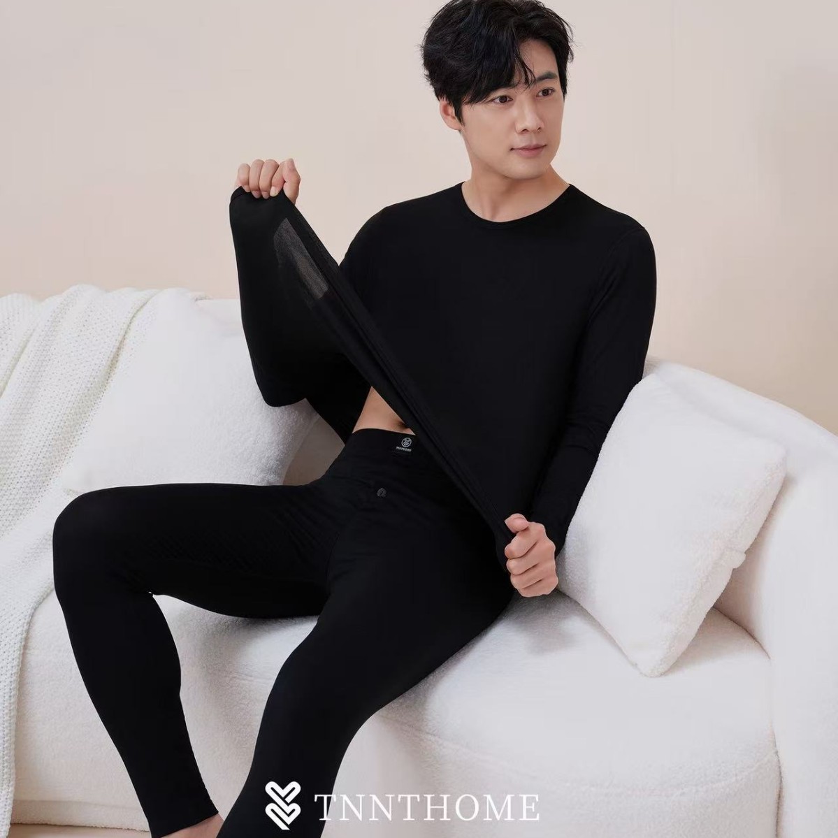 秋冬薄款莫代尔保暖套装高弹贴身薄款棉毛衫男士139秋衣88035秋裤