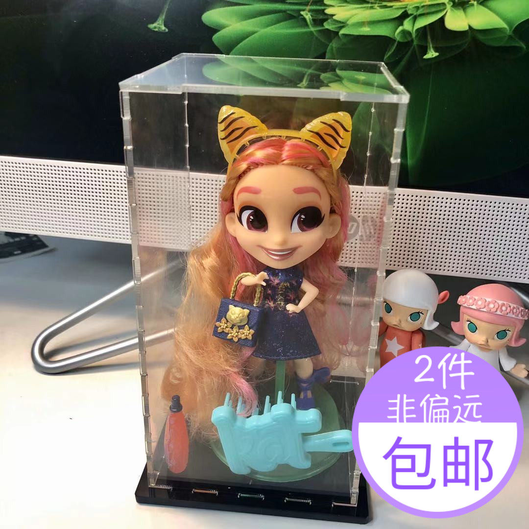 美发娃娃公仔盲盒玩具手办大姐姐展示盒高透明亚克力收纳盒防尘罩