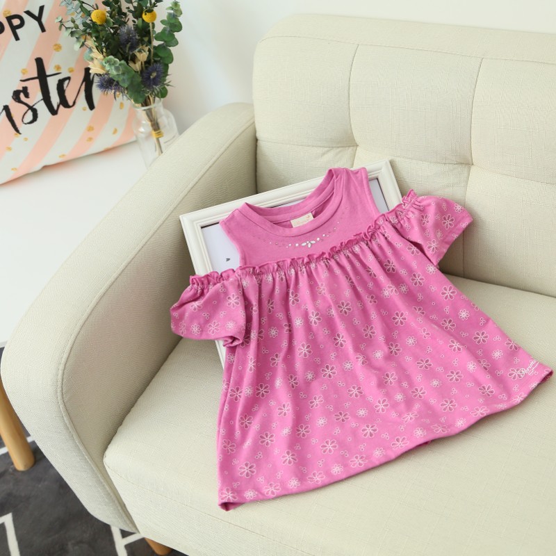 韩国 女童夏装2018新款露肩优雅短袖t恤中大童纯棉半袖夏上衣童装在类目 童装/婴儿装/亲子装, T恤中 - 来自Buy2taobao.com提供专业的淘宝代购服务