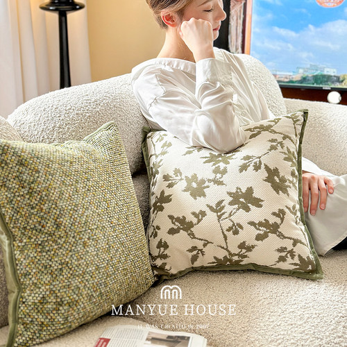抱枕套不含芯卧室提花靠背腰枕