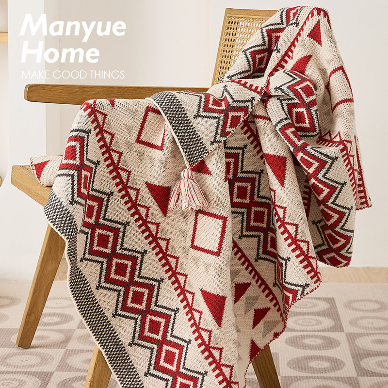 蔓越家 A类针织 复古波西米亚空调毯盖毯搭巾沙发毯午睡毯子毛毯,床上用品,休闲毯/毛毯/绒毯,淘宝优惠券,粉丝福利购,淘宝优惠卷
