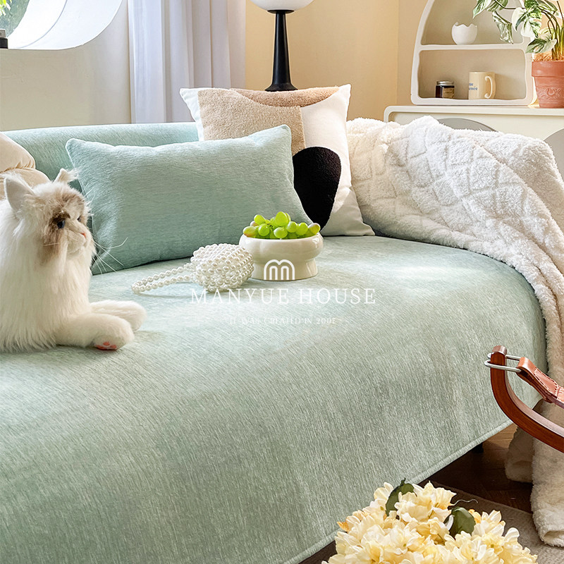蔓越家 ins北欧纯色雪尼尔沙发垫沙发巾垫布靠背巾四季通用可定制,居家布艺,沙发垫,淘宝优惠券,粉丝福利购,淘宝优惠卷