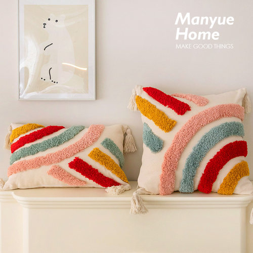 ins同款全棉帆布抱枕抱枕套