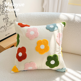 蔓越家 ins网红小花抱枕抱枕套含芯客厅沙发异形靠垫样板间靠枕套