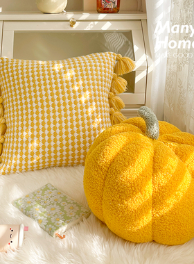 蔓越家 王炸性价比 北欧ins网红南瓜抱枕床头靠垫飘窗腰靠枕含芯