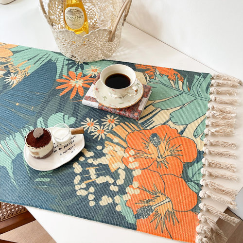 现代简约棉麻桌布餐桌垫