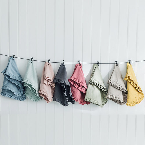 日系简约全棉水洗棉单只纯色枕套