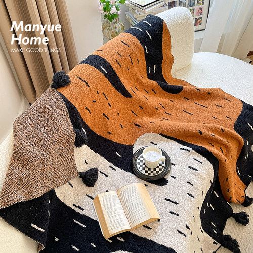 四季通用简约ins风床尾毯沙发巾