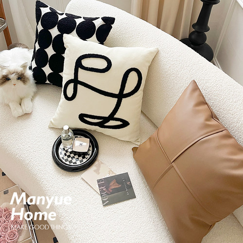 北欧经典千鸟格抱枕抱枕套