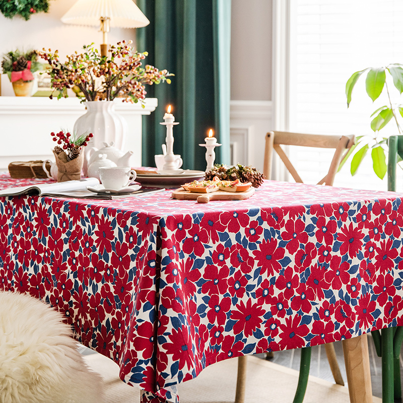 蔓越家法式复古桌布棉麻美式文艺