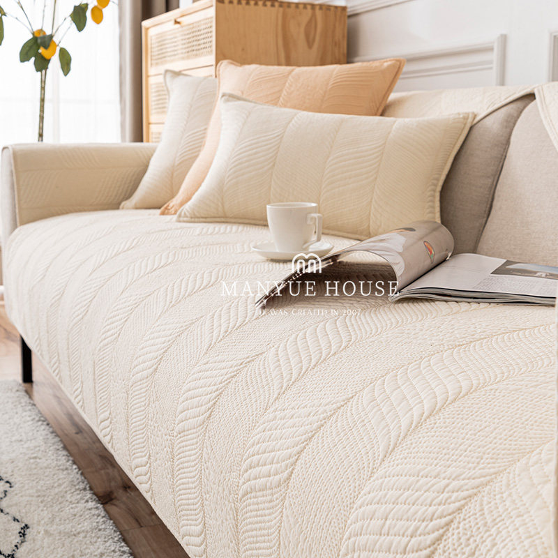 蔓越家 经典水洗棉 现代侘寂风全棉沙发垫四季通用防滑坐垫子套罩,居家布艺,沙发垫,淘宝优惠券,粉丝福利购,淘宝优惠卷