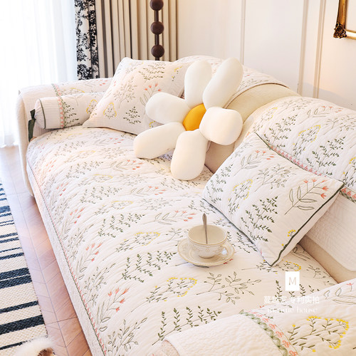 水洗全棉重工刺绣沙发垫